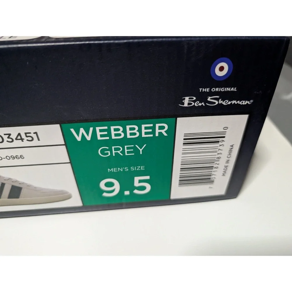 NEW Men's Ben‎ Sherman Webber Casual / Dress Shoes Grey / Blue Sz 9.5 1903451